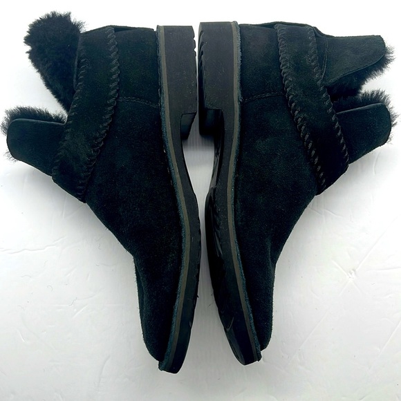 Ugg McKay Suede Ankle Boots 7.5 Wool Insoles Faux Fur Classic Comfort Black Boho - Picture 7 of 17